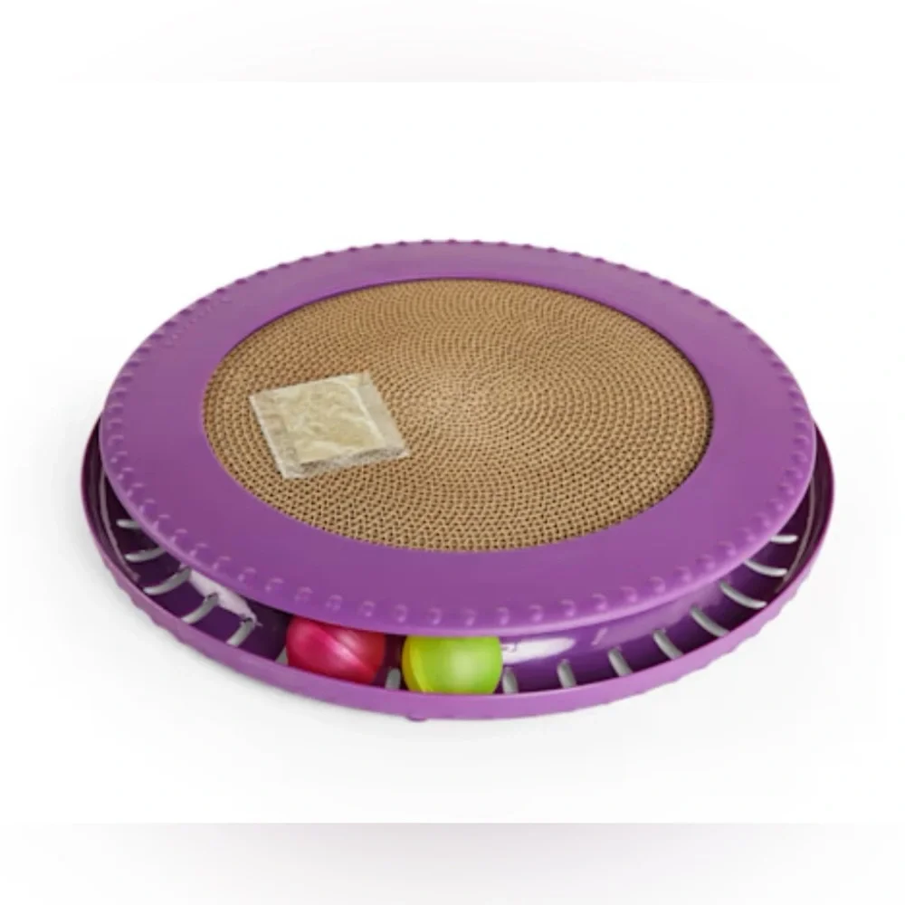 Cat Track Toy With Replaceable Scratch Pad